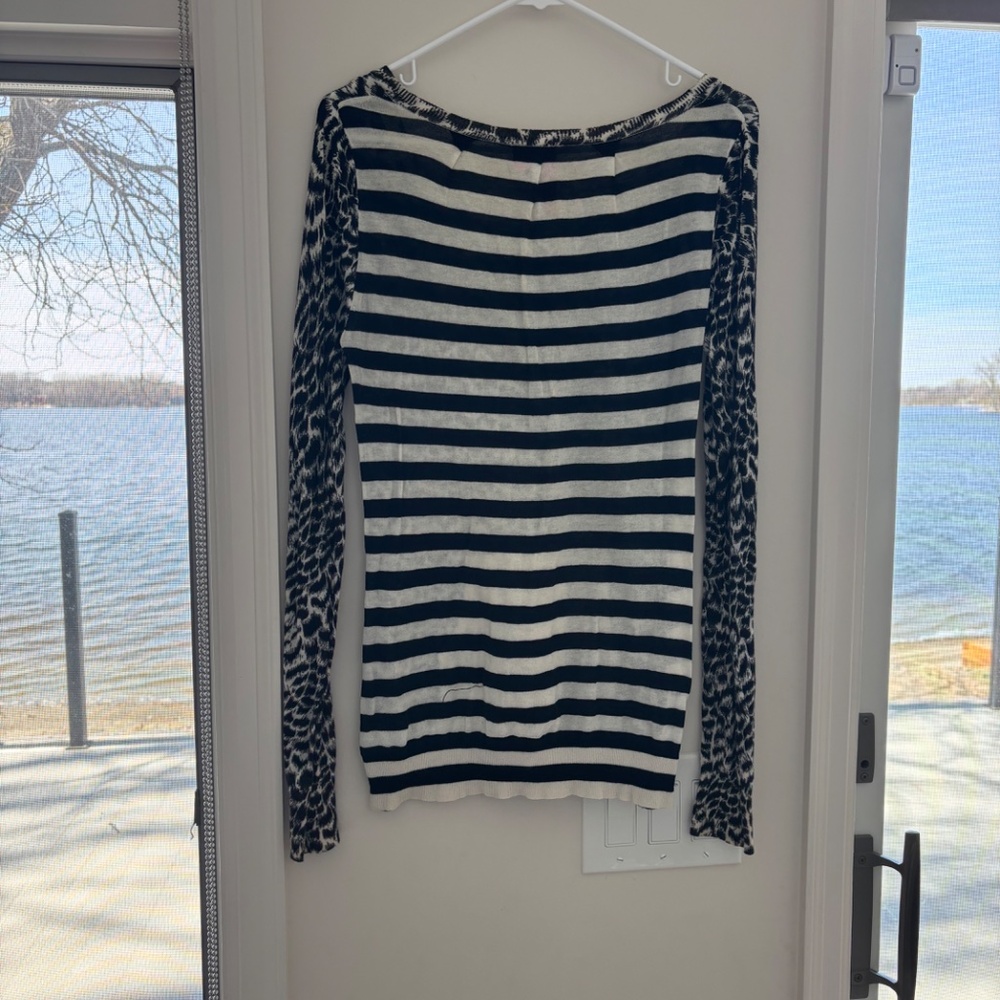 Lightweight Leopard Print Sweater - image 2